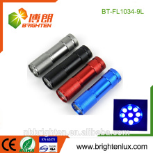 China Fábrica de Presente de Natal Mini Colorido Detector Cheap Custom Logo Promotional Luz Azul 395nm profunda uv levou luz ultravioleta